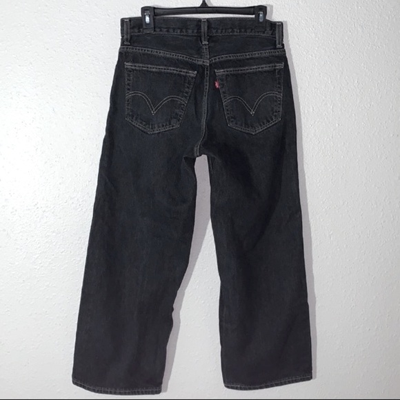 Vintage Y2K LEVI’S 569 Loose Wide-leg black Jean’s 31 relaxed fit boyfriend - Picture 2 of 13